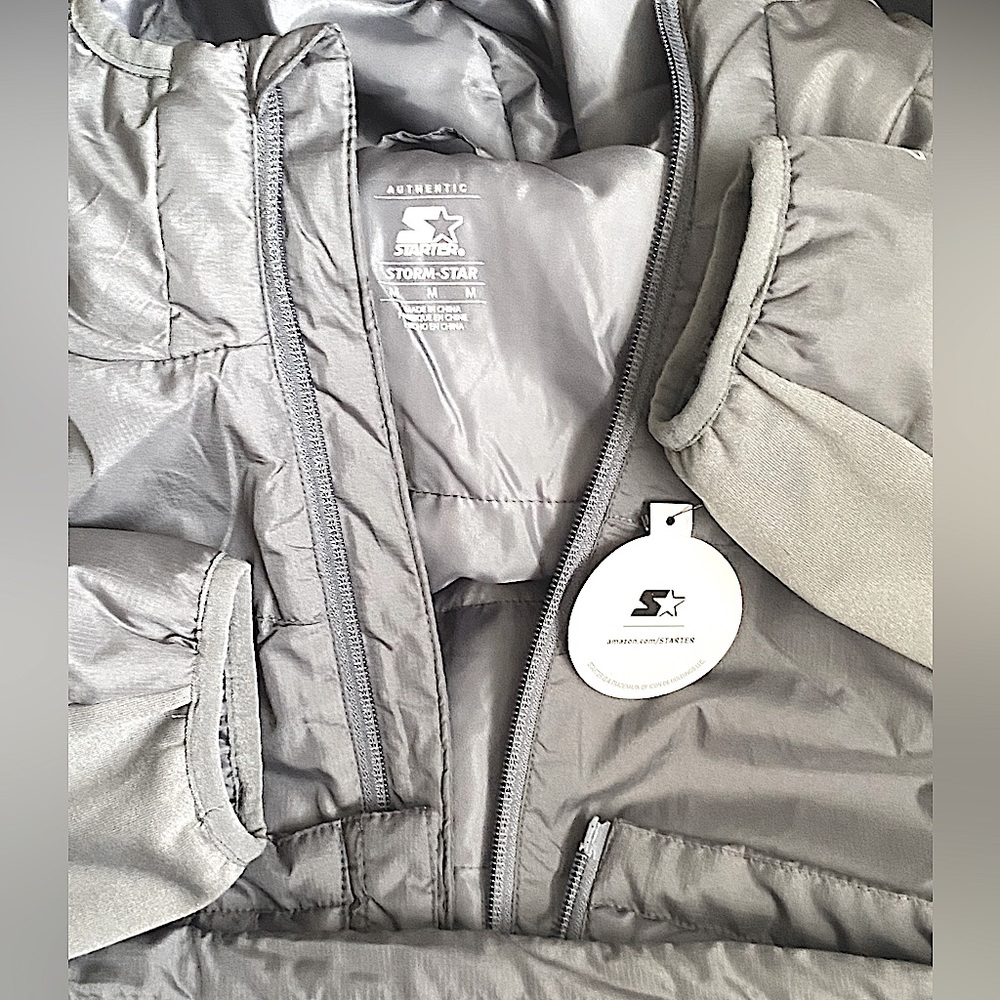 NWOT Original Silver Grey Starter Multipurpose Sport Jacket | medium - Picture 4 of 6